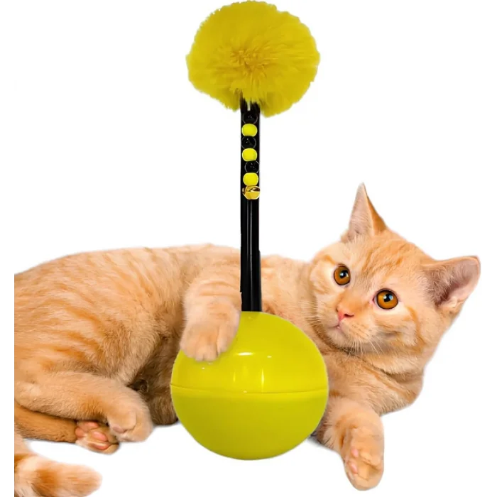 Dev Hacıyatmaz Kedi Oyuncağı XXL 33 CM Tüylü Zilli Oyuncak 1 Adet