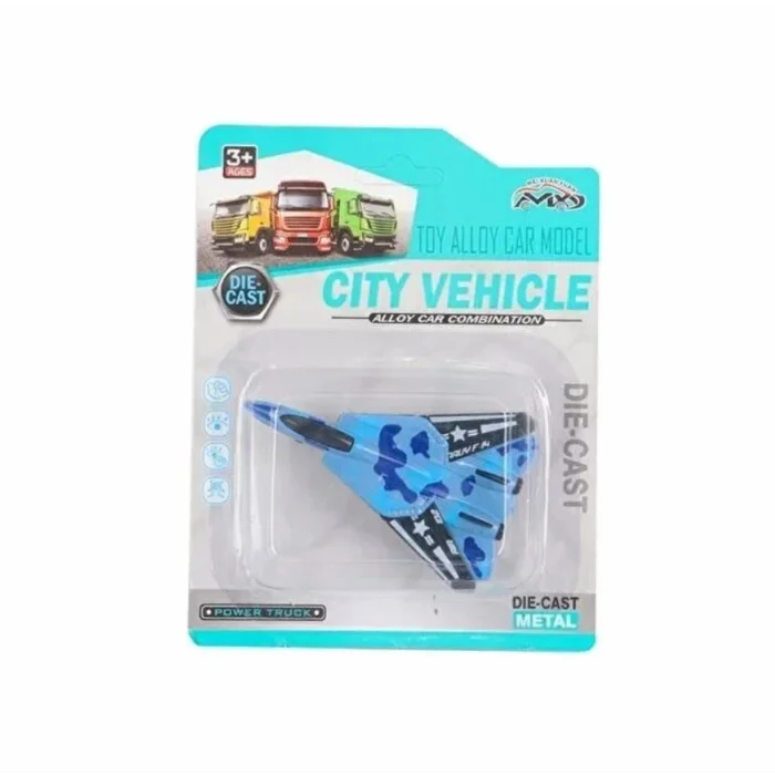 Die Cast Metal F-14 Benzeri Savaş Uçağı Mavi Kamuflaj