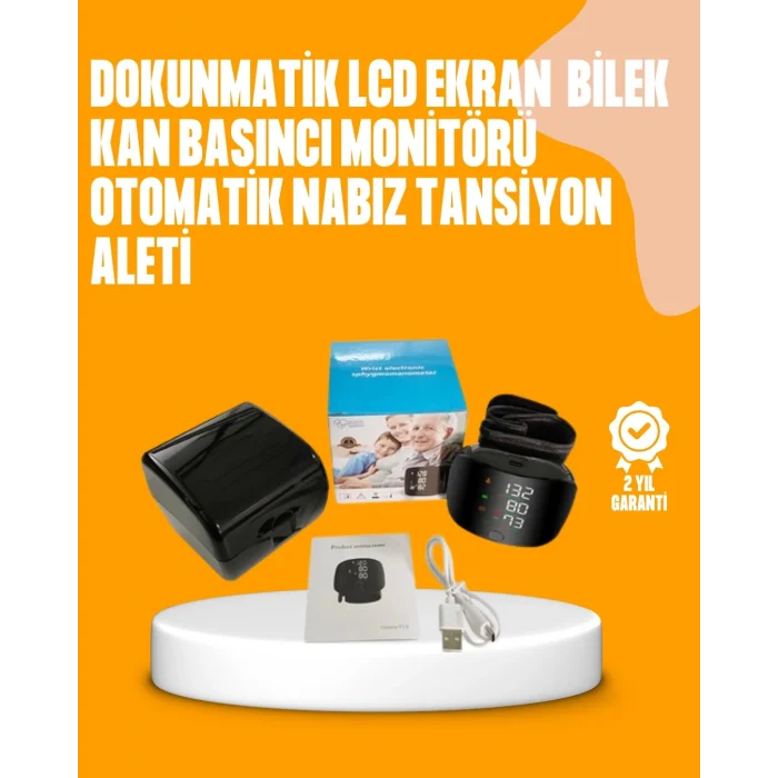 Dijital bilekten tansiyon ölçüm cihazı LCD
