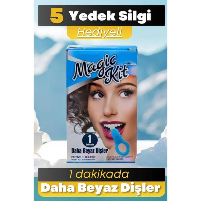 Diş Leke Silgisi 1 Aparatlı + 5 Yedek Süngerli Set 1 Paket