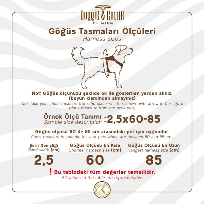 Doggie Comfort Ronin Köpek Bel Tasması 3cm-75 x 85 cm 3X-Large Mor