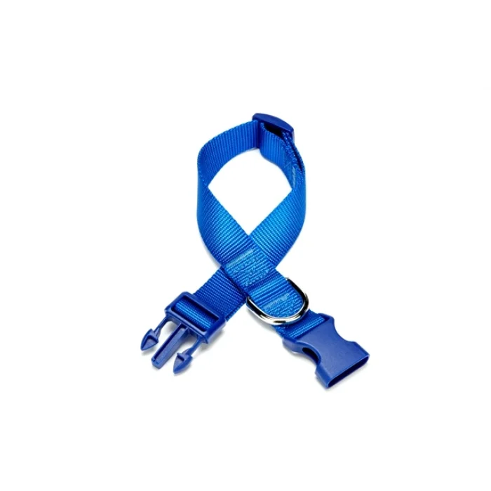 Doggie Dokuma Köpek Boyun Tasması 1,5 cm x 25-40 cm Mavi 15 kg