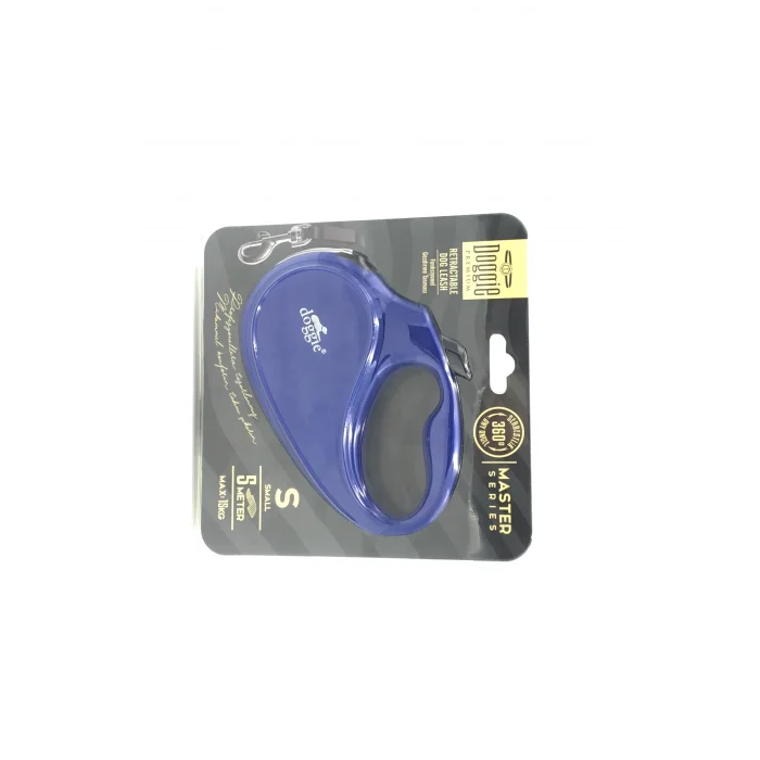 Doggie Master Seri Otomatik Makaralı Köpek Gezdirme 15 kg / 5 M Mavi