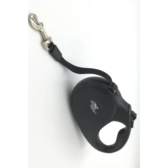 Doggie Master Seri Otomatik Makaralı Köpek Gezdirme 50 kg / 5 M Siyah