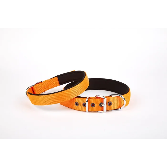 Doggie Softlu Dokuma Köpek Tasması 2,5 cm x 50 cm Turuncu