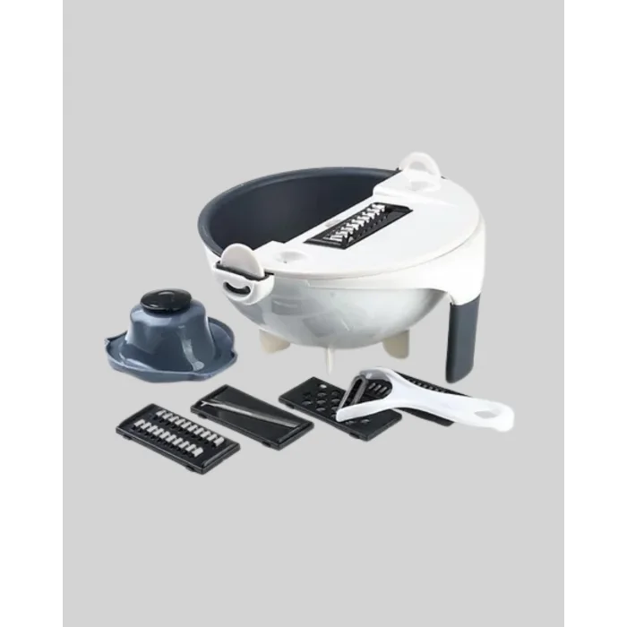 Döner Mekanizmalı Sebze Doğrayıcı Hazneli Rende