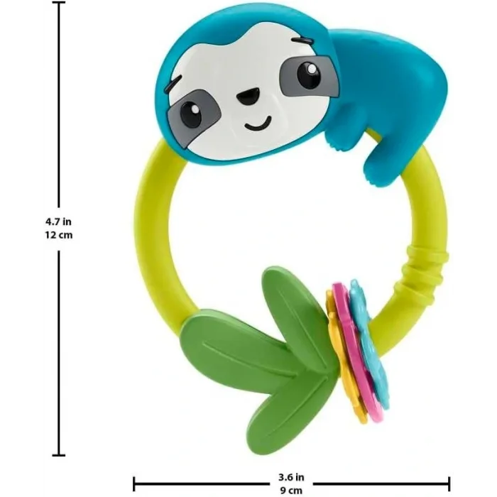 Fisher Price Eğlenceli Dostlar Çıngıraklı Dişlik - Makaralı Tembel Hayvan HJW11-HKD70