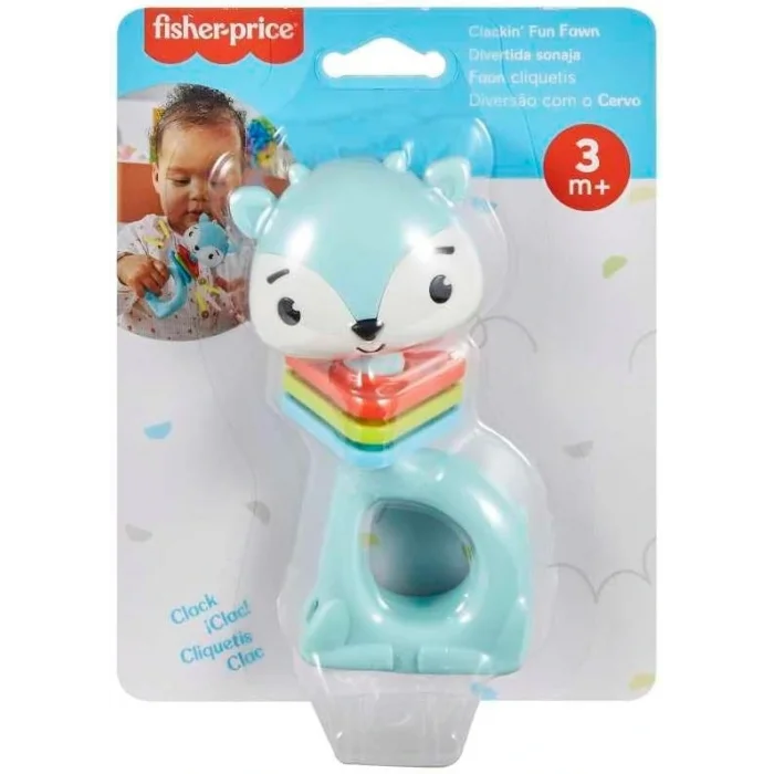 Fisher Price Eğlenceli Dostlar Çıngıraklı Dişlik - Tırtıklı Ceylan HJW11-HKD68