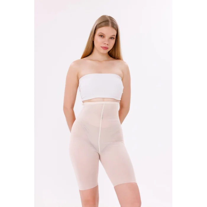 Freshness 0007 Lazer Kesim Tül Yüksek Bel Şort Korse