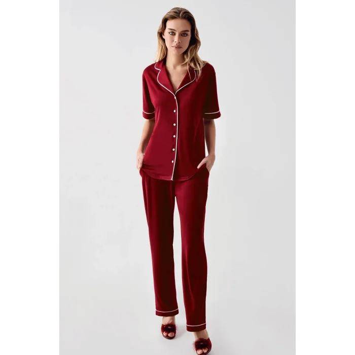 Freshness 324 Kadın 4Lü Sabahlıklı Şorlu Pijama Takımı