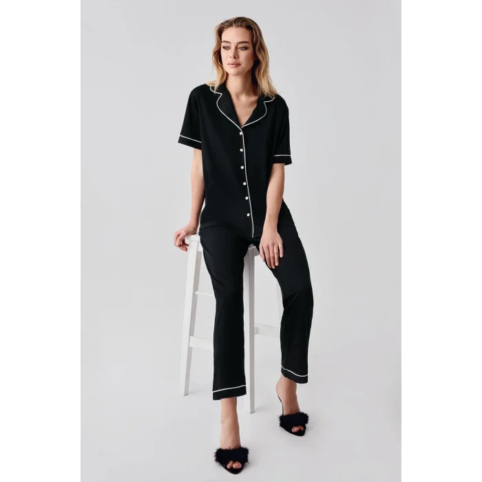 Freshness 324 Kadın 4Lü Sabahlıklı Şorlu Pijama Takımı