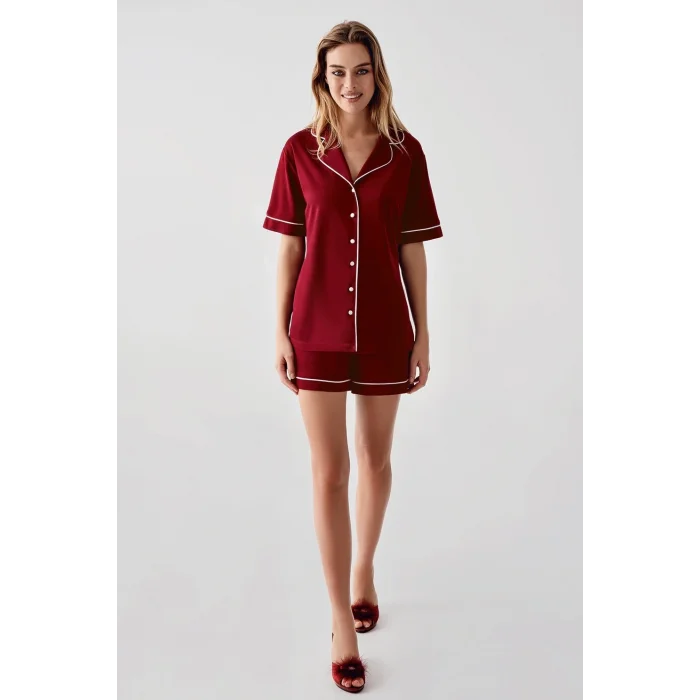 Freshness 324 Kadın 4Lü Sabahlıklı Şorlu Pijama Takımı