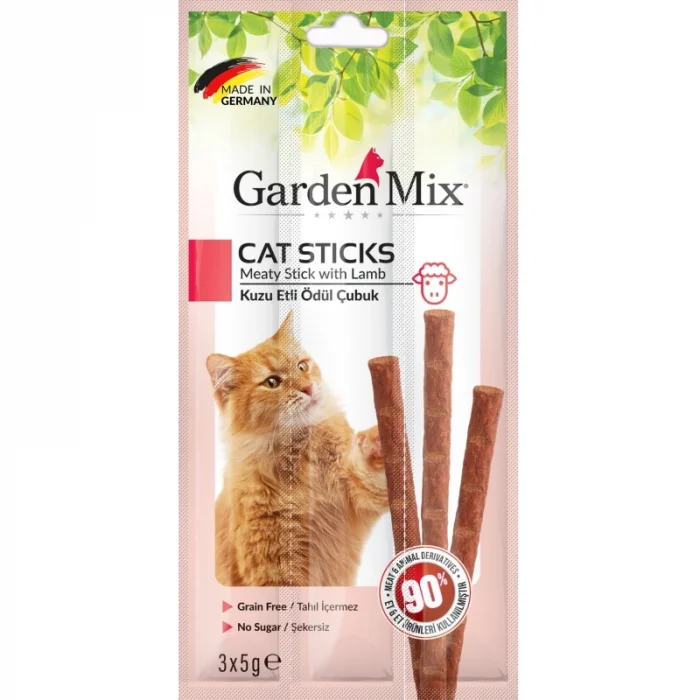 Gardenmix Kuzu Etli Kedi Stick Ödül 3*5g
