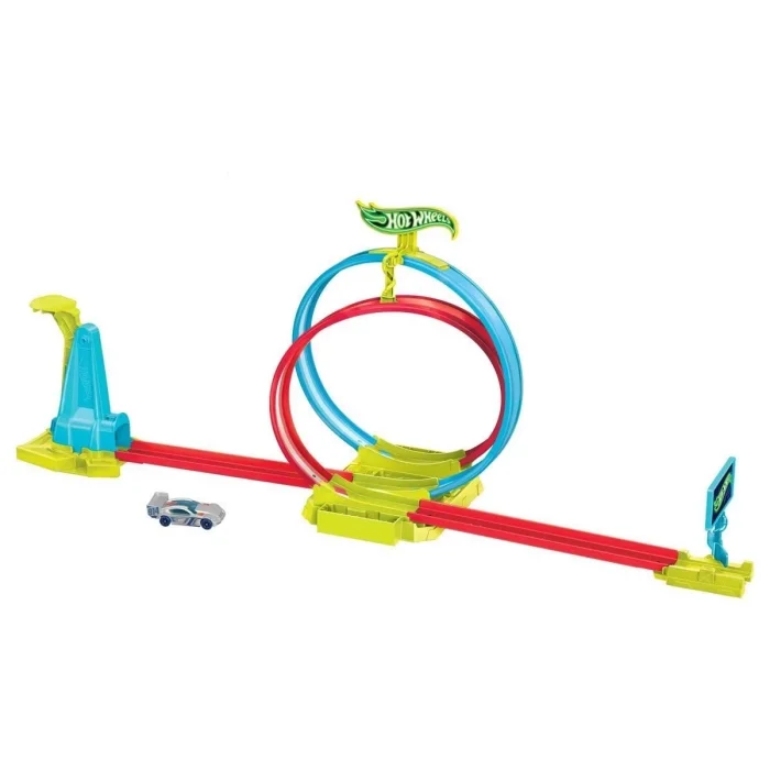 HPC05 Hot Wheels Neon Yarışlar Çifte Çemberde Yarış Seti