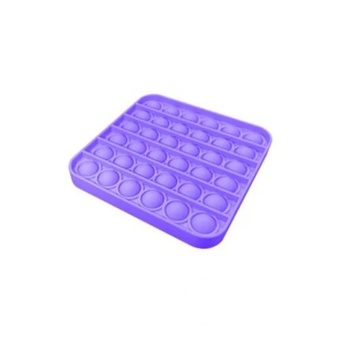 Oyuncak Pop It Kare Tek Renk Özel Pop Duyusal Oyuncak Zihinsel Stres Popit (kare Mor) - 3+ Yaş