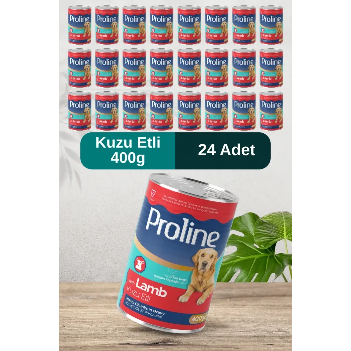 Genel Ürün Kuzu Etli Sos İçinde Et Parçacıklı Köpek Konservesi 400g x 24 Adet