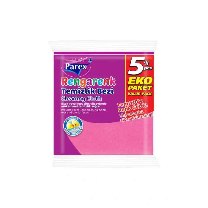 Genel Ürün Rengarenk Temizlik Bezi 5li