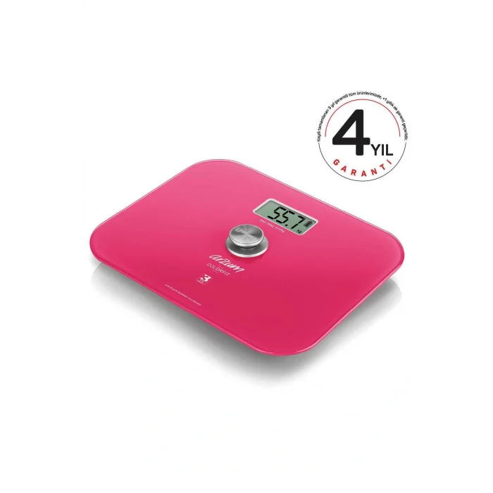 Genel Ürün Ar5034 Colorfit Çevre Dostu Pembe Cam Dijital Baskül