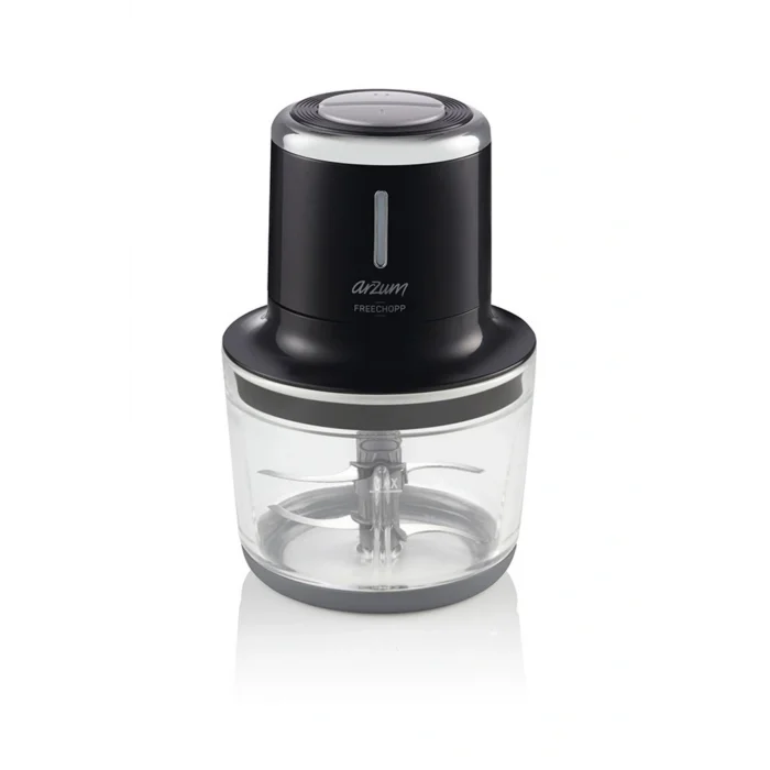 Genel Ürün Ar1128 Freechopp Cam Hazneli Şarjlı Doğrayıcı Siyah