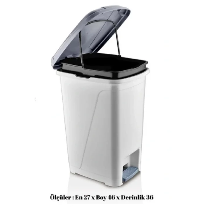 Genel Ürün VİOLET 25 Litre Iç Kovalı Slim Pedallı Çöp Kovası Antrasit renk