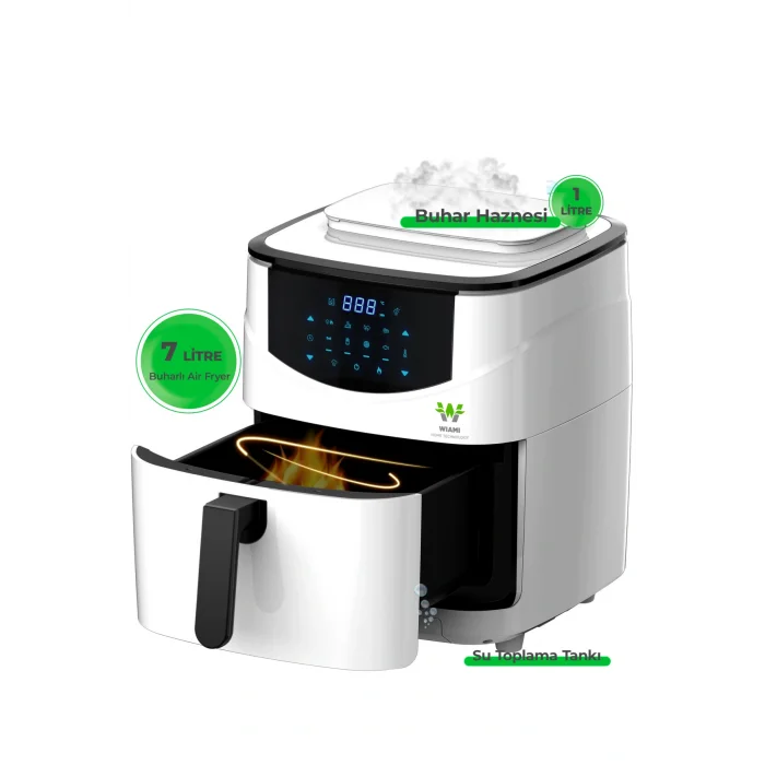 Genel Ürün Airfryer 7 L Buharlı Hava Fritözü Beyaz