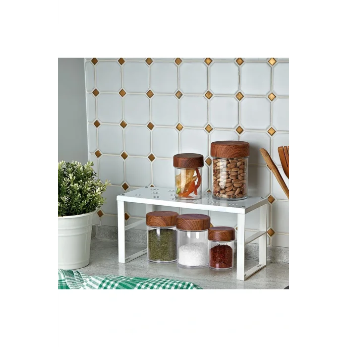 Dolap Düzenleyici Dolap Içi Düzenleyici Raf Tabak Bardak Rafı Küçük Metal Raf 6lı