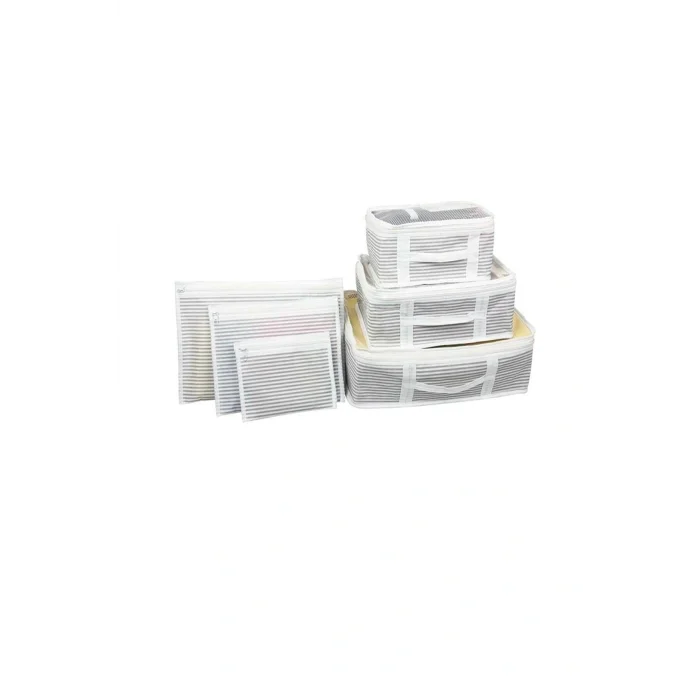 Genel Ürün -6lı Bavul Içi Seyahat Hurç - Pamuklu - 6 - 35 x 50 - Çok Renkli