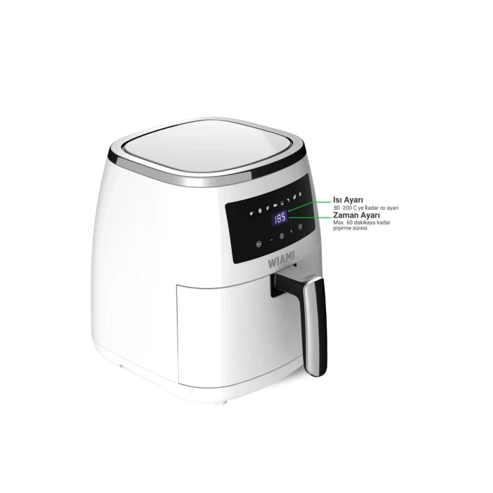 Genel Ürün Fritöz Wiami Air Fryer 5 Litre Beyaz Akıllı  545Eseri