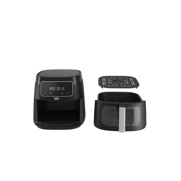 Genel Ürün Airfryer Yağsız Fritöz, 7.6 lt 1750 W Cam Sepet, 9 Otomatik Program Led Ekran, Siyah