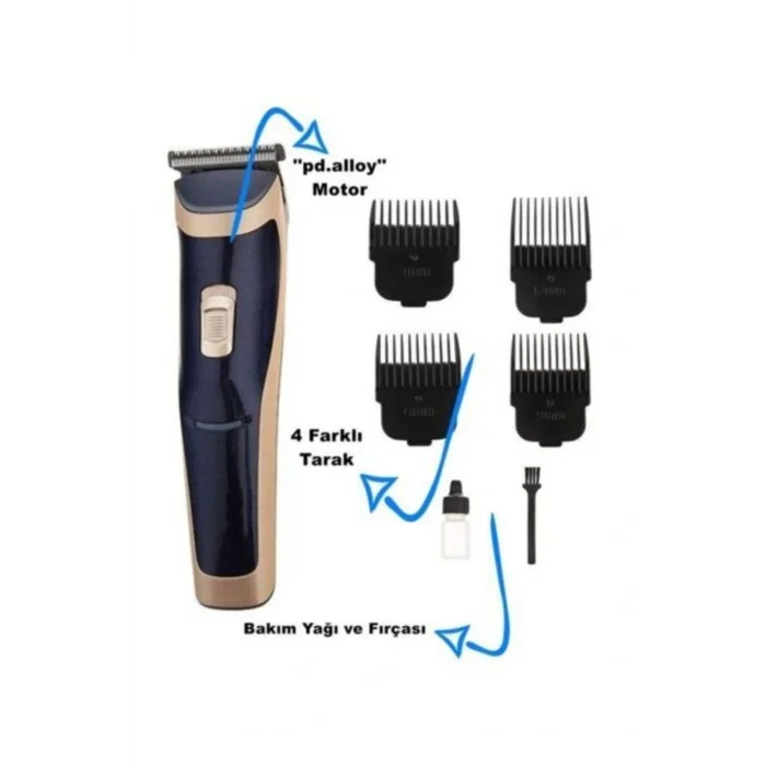 Genel Ürün Tr-650 4x4 Şarjlı Saç Sakal Ense Vucüt Kılı Çizim Lazer Epilasyon Öncesi Tüy Kısaltma Tıraş Makines