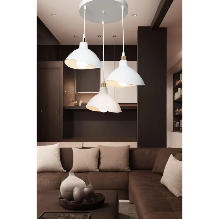 Lamba Beyaz Sarkıt Avize Yatak Odası Salon Mutfak Koridor Lamba