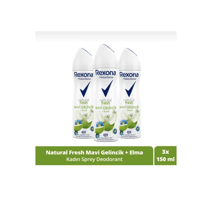 Genel Ürün Natural Fresh Mavi Gelincik & Elma Deodorant Sprey 150 ml (3 ADET)