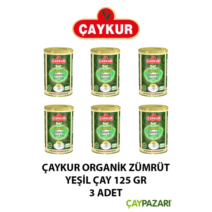 Genel Ürün ORGANİK ZÜMRÜT YEŞİL ÇAY 125 GR. 6 ADET