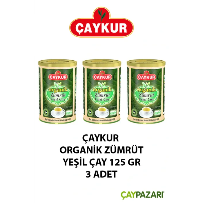 Genel Ürün ORGANİK ZÜMRÜT YEŞİL ÇAY 125 GR. 3 ADET