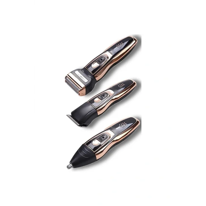 Genel Ürün 3 Başlıklı Şarjlı Saç Sakal Burun Kılı Alma Tıraş Makinası Profesyonelleri Tercihi Yeni Nesil 2023