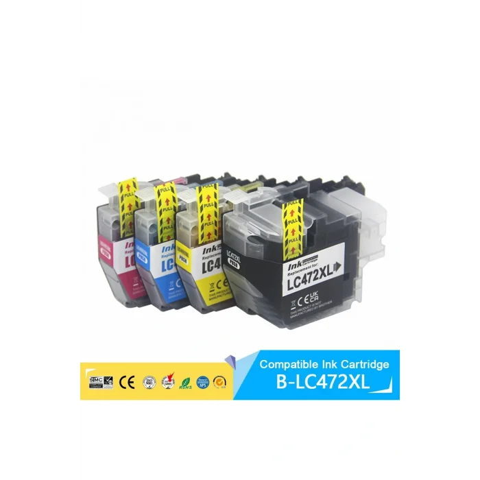 Genel Ürün PP Brother MFC-J2340DW LC472XL Uyumlu 4 Renk  Kartuş Seti Siyah 3000 Sayfa Renkliler 1500 Sayfa