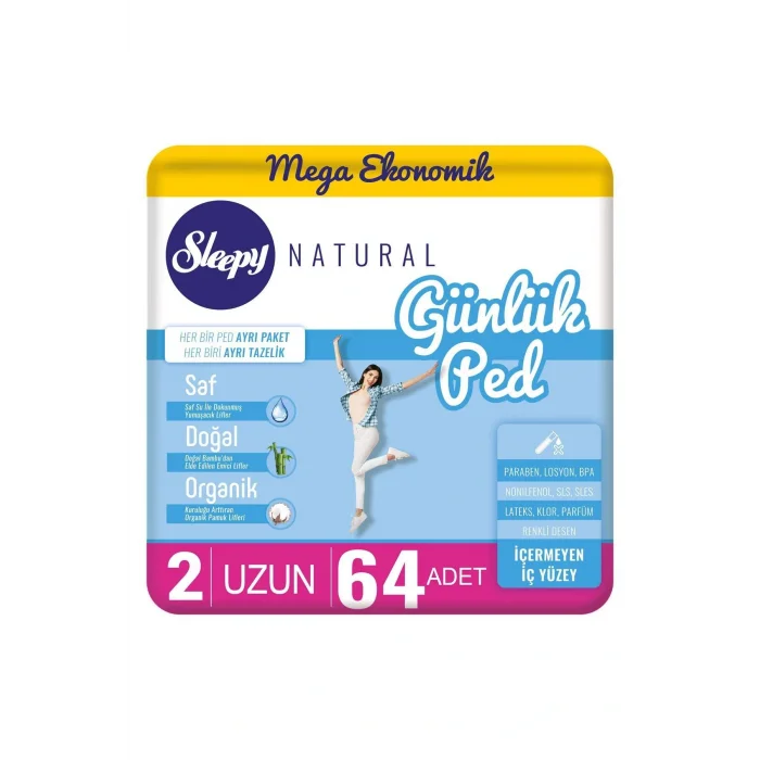 Genel Ürün Natural Günlük Ped Uzun 64 Adet