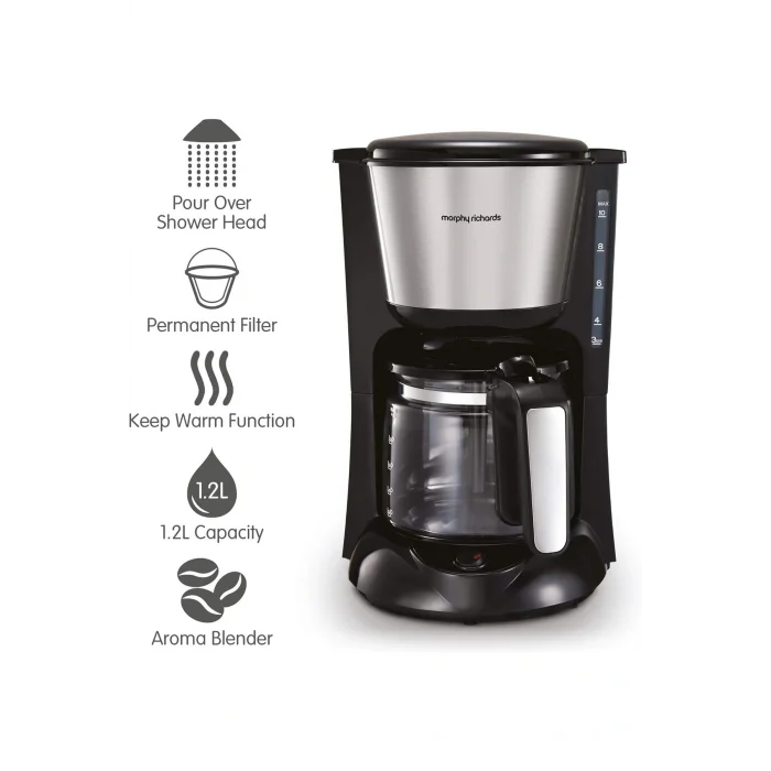 Genel Ürün Donatılmış Filtre Kahve Makinesi Dolgun Lezzet için Üzerine Dökme Teknolojisi, Cam