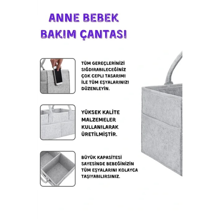 Genel Ürün Çok Kullanışlı Düzenleyici Pratik Keçe Çanta