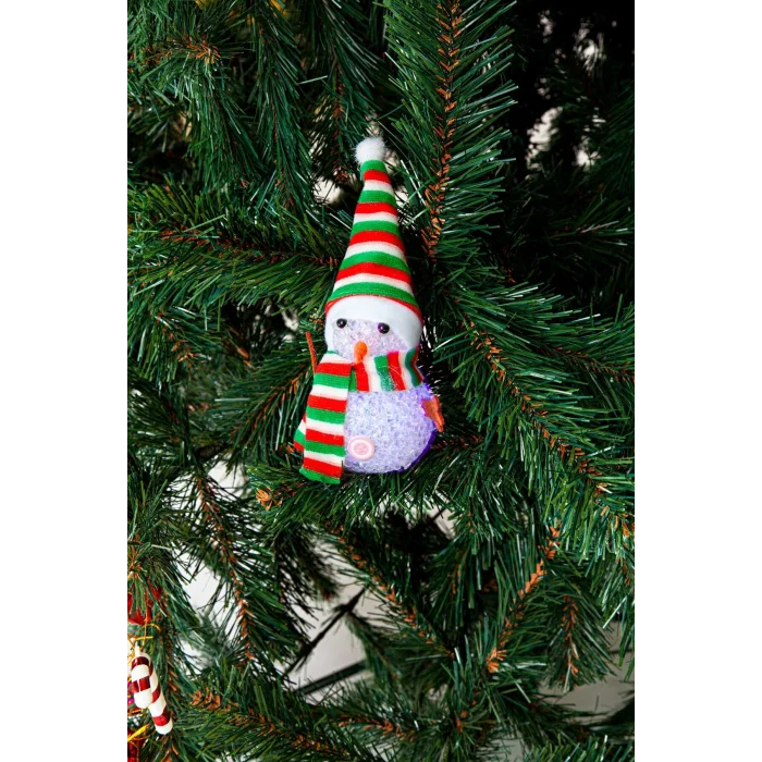 Genel Ürün Dekoratif Yılbaşı Süsü Işıklı Kardan Adam 15 Cm