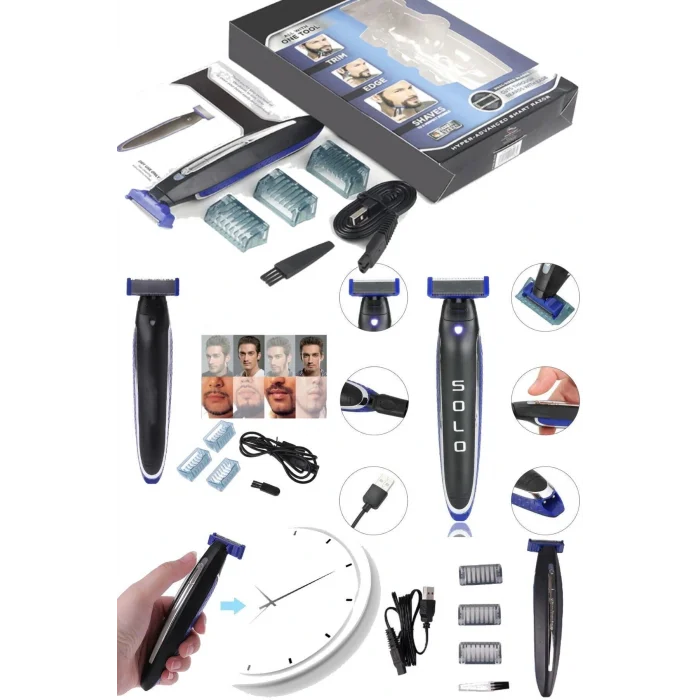 Genel Ürün Elektrikli-jilet Çift Taraflı Bıçak Kafası Tıraş Makinesi Değişimi Için Şarjlı Sakal Şekillendirici