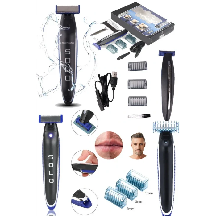 Genel Ürün Elektrikli-jilet Çift Taraflı Bıçak Kafası Tıraş Makinesi Değişimi Için Şarjlı Sakal Şekillendirici