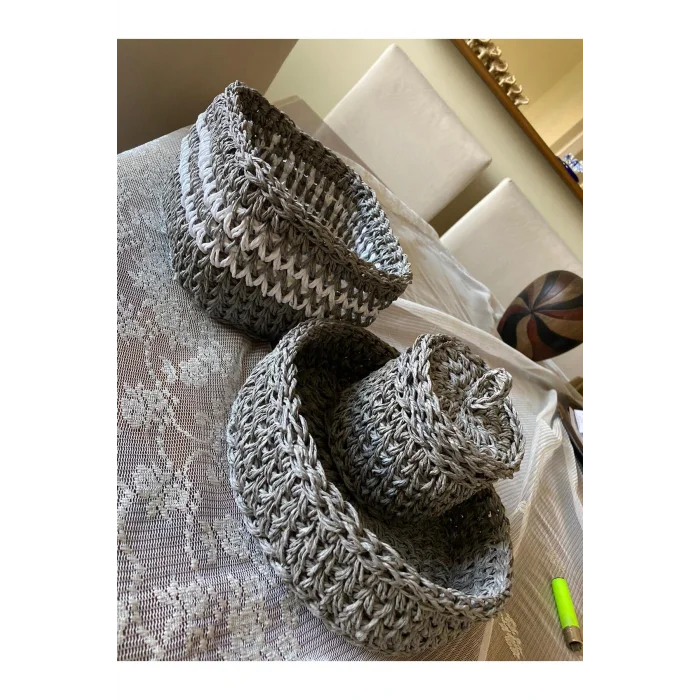 Genel Ürün El Yapımı Hasır Sepet Mutfak Yatak Çocuk Odası (16*16) Yuvarlak Sepet (20*5) Kapaklı Sepet (10*8)