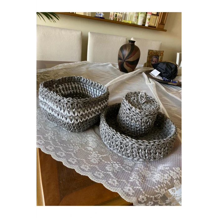 Genel Ürün El Yapımı Hasır Sepet Mutfak Yatak Çocuk Odası (16*16) Yuvarlak Sepet (20*5) Kapaklı Sepet (10*8)