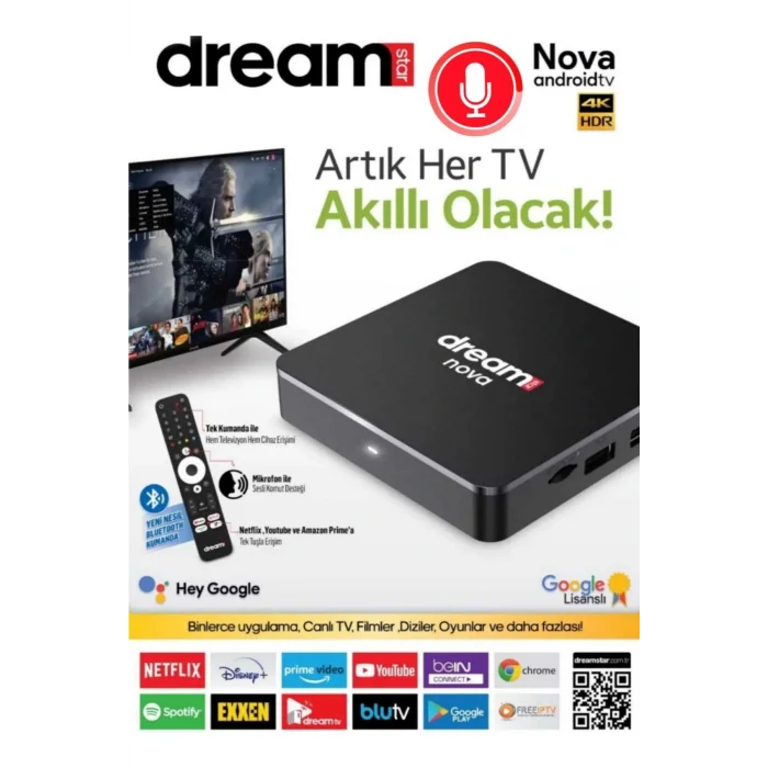 Genel Ürün Nova | Tvplus (12 AY PREMİUM ÜYELİK HEDİYELİ) 4k Lisansli Android Tv Box | 32gb Hafıza