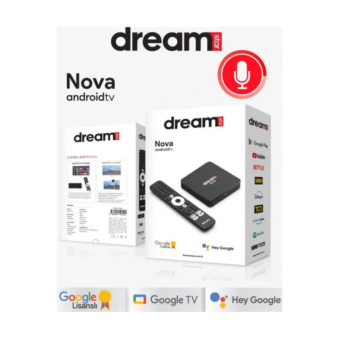 Genel Ürün Nova | Tvplus (12 AY PREMİUM ÜYELİK HEDİYELİ) 4k Lisansli Android Tv Box | 32gb Hafıza