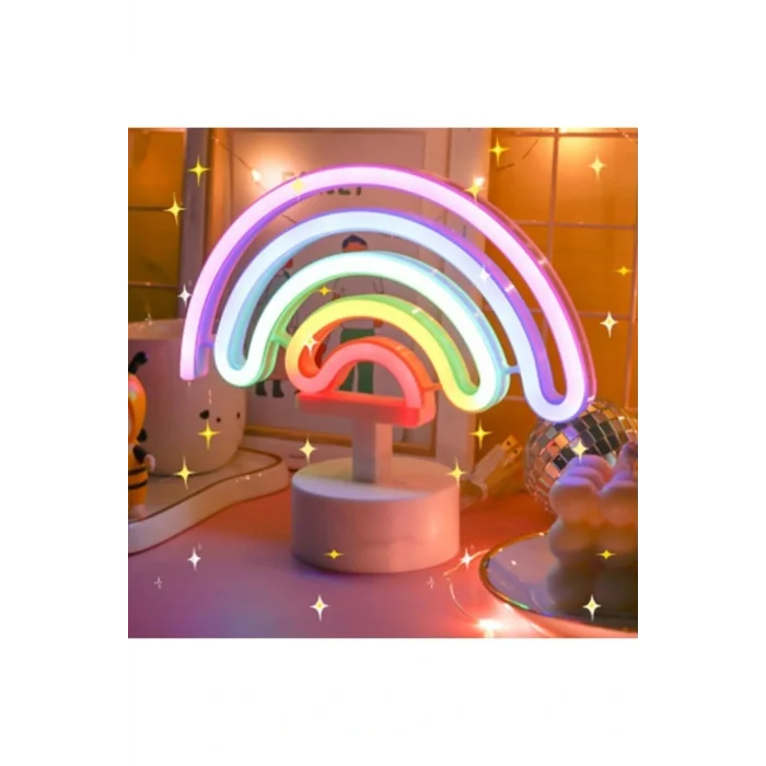 Lamba Dekoratif Süsleme Renkli Neon Led Işık Gökkuşağı Parti Dekor Lambası