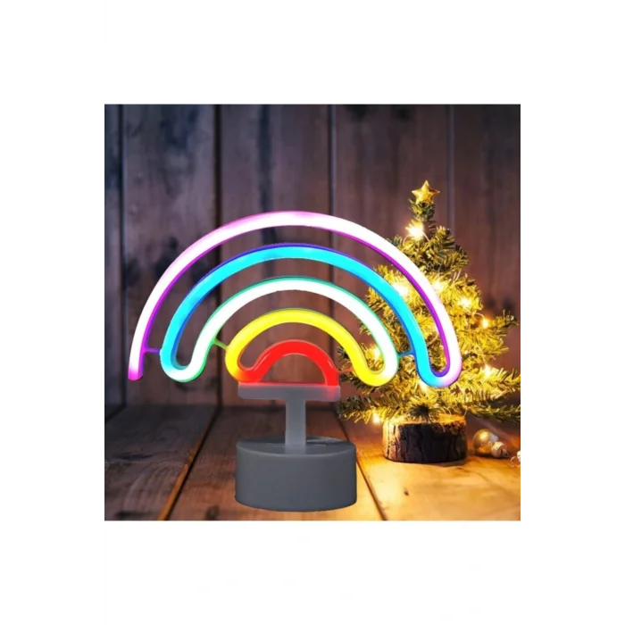 Lamba Dekoratif Süsleme Renkli Neon Led Işık Gökkuşağı Parti Dekor Lambası