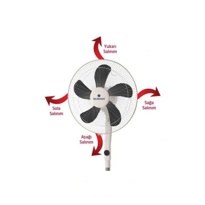Genel Ürün Ayaklı Sarhoş Vantilatör Aşağı Yukarı Salınım Fonksiyonlu
