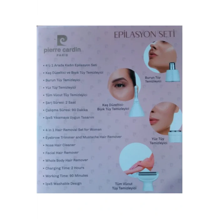Genel Ürün 4ü 1 Arada Kadın Epilasyon Seti (Şarjlı)